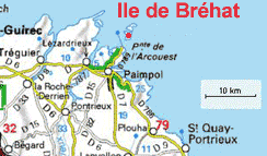 &Icirc;le de Br&eacute;hat carte situation