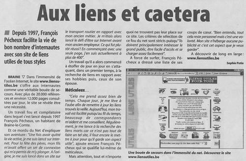Article Derni&egrave;re Heure, 2002