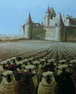 les vignes du ch&acirc;teau 81x65cm 1996