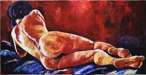 Qui&eacute;tude: huile sur toile 60x120cm