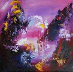 secrets d'Himalaya huile sur toile 60 x 60